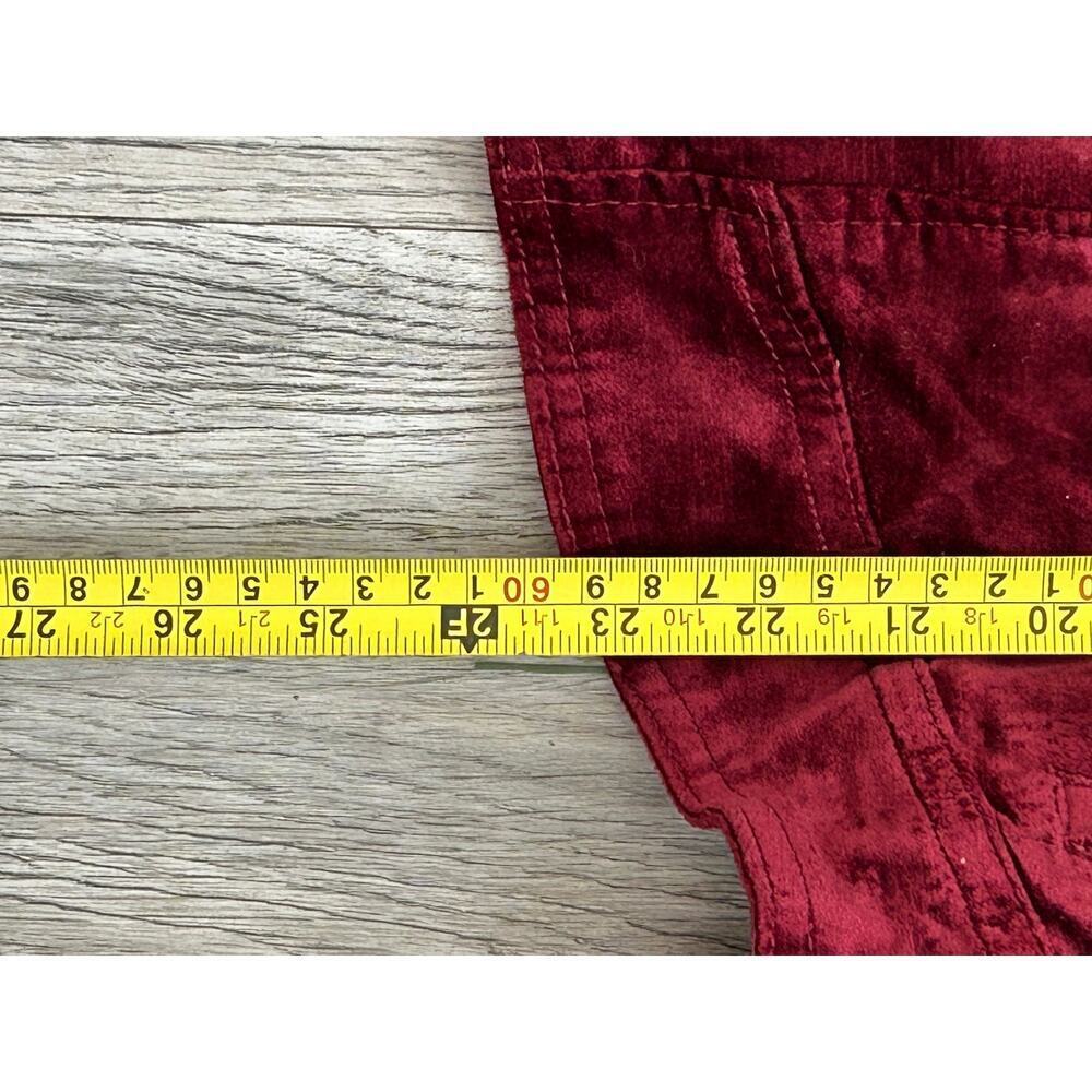 Torrid Burgundy Velvet Moto Jacket Sz 1X - Picture 12 of 14